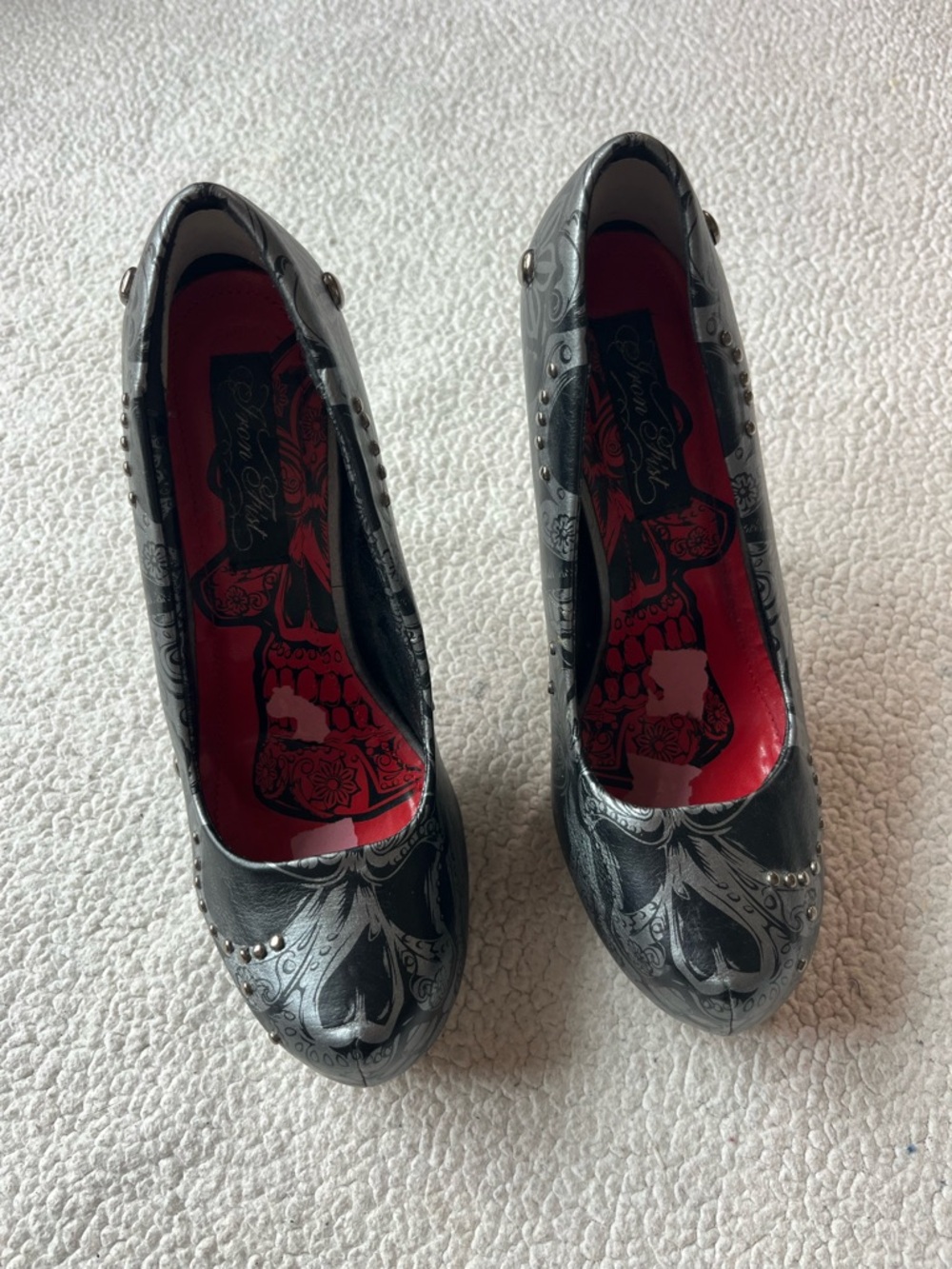 IRON FIST SWEET SKULL O MINE PLATFORM HEELS WOMENS 37 / 6 - Picture 7 of 7